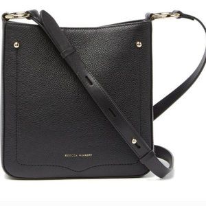 Rebecca Minkoff black leather crossbody tote bag